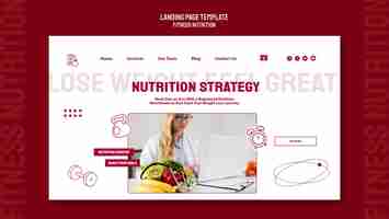 PSD gratuit modèle de nutrition fitness design plat