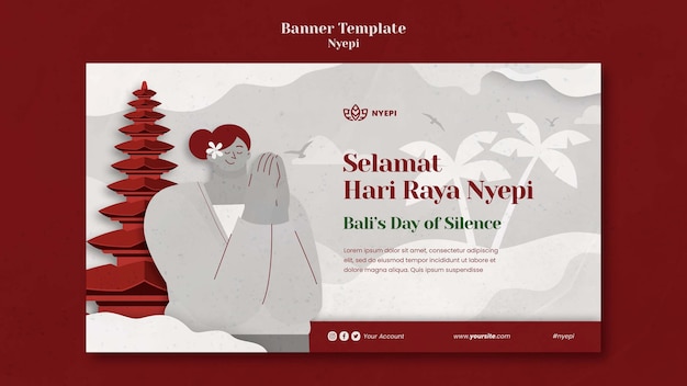 PSD gratuit modèle nyepi design plat