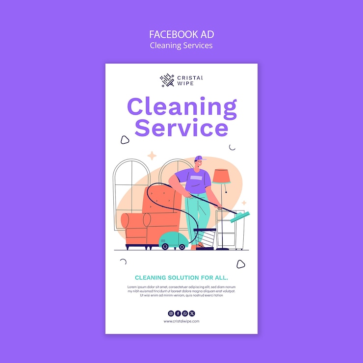 PSD gratuit modèle d'offre de services de nettoyage