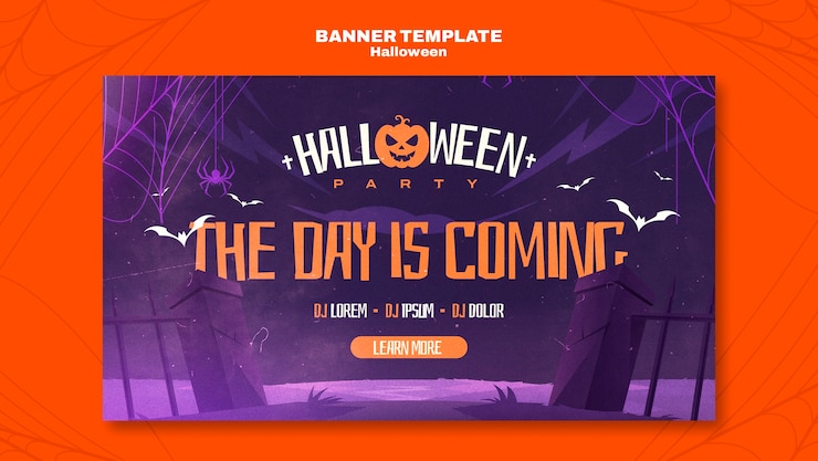 PSD gratuit modèle de page d'accueil pour la célébration d'halloween