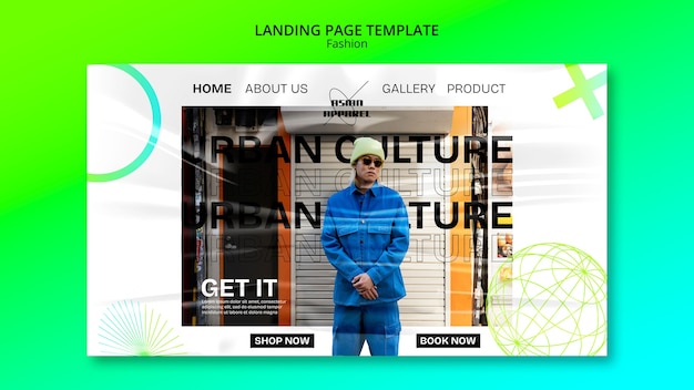PSD gratuit modèle de page d'atterrissage de la collection de mode.