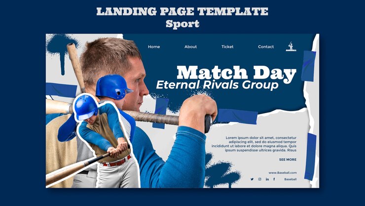 PSD gratuit modèle de page d'atterrissage d'entraînement sportif