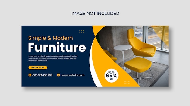 Modèle de page de couverture Facebook de meubles