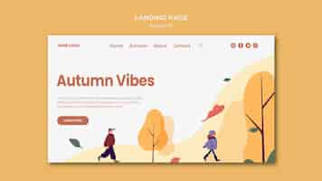 PSD gratuit modèle de page de destination autumn vibes