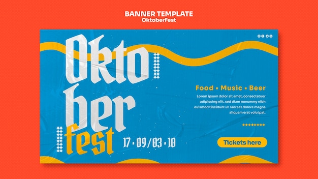 PSD gratuit modèle de page de destination de célébration de l'oktoberfest