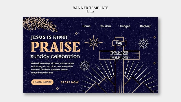 PSD gratuit modèle de page de destination de célébration de pâques