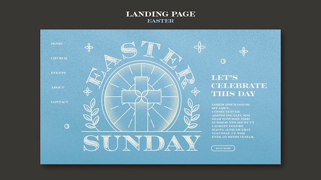 PSD gratuit modèle de page de destination de célébration de pâques