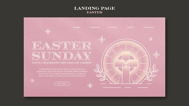 PSD gratuit modèle de page de destination de célébration de pâques