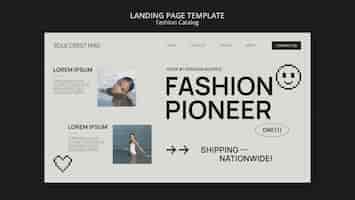 PSD gratuit modèle de page de destination de collection de mode vintage