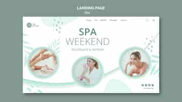 PSD gratuit modèle de page de destination de concept de spa