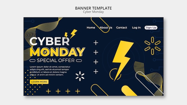 Modèle De Page De Destination Cyber Monday