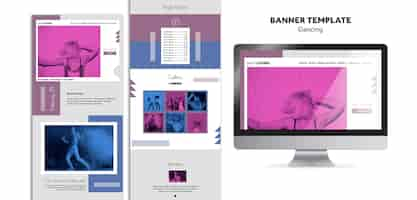 PSD gratuit modèle de page de destination de danse