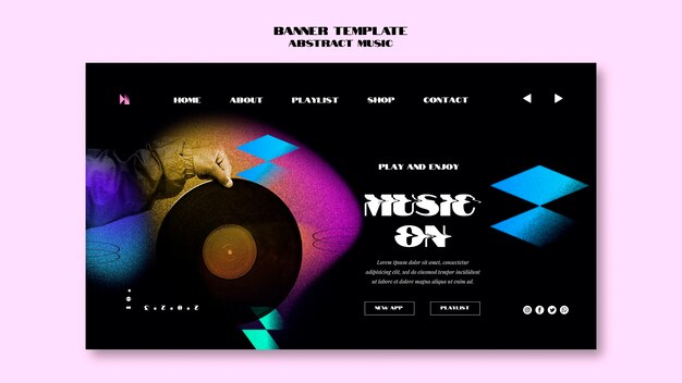 Modèle de page de destination du festival de musique