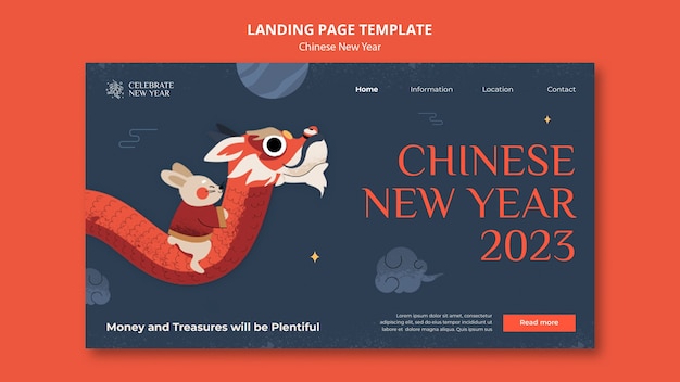 Modèle De Page De Destination Du Nouvel An Chinois