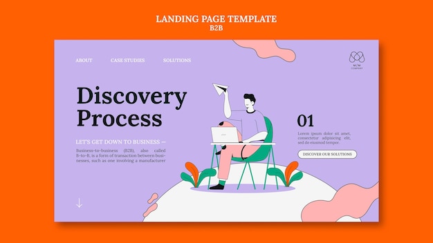 Modèle de page de destination d'entreprise à entreprise