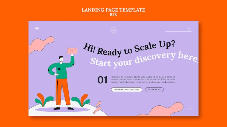 PSD gratuit modèle de page de destination d'entreprise à entreprise