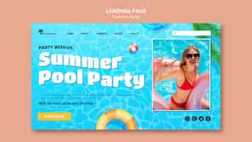 PSD gratuit modèle de page de destination de fête d'été