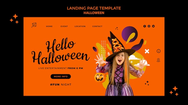 Modèle De Page De Destination Halloween