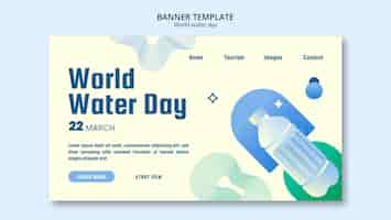 PSD gratuit modèle de page de destination de la journée mondiale de l'eau