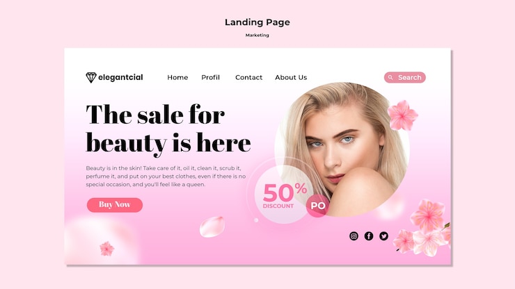 PSD gratuit modèle de page de destination de marketing d'entreprise