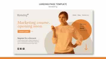 PSD gratuit modèle de page de destination marketing