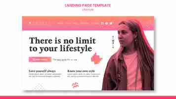 PSD gratuit modèle de page de destination de mode de vie