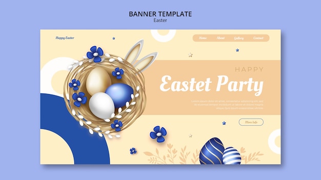 PSD gratuit modèle de page de destination pour la célébration de pâques