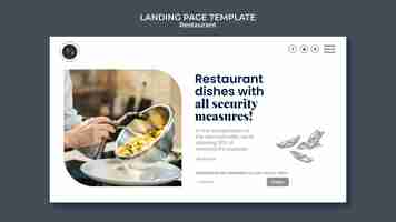 PSD gratuit modèle de page de destination pour entreprise de restauration