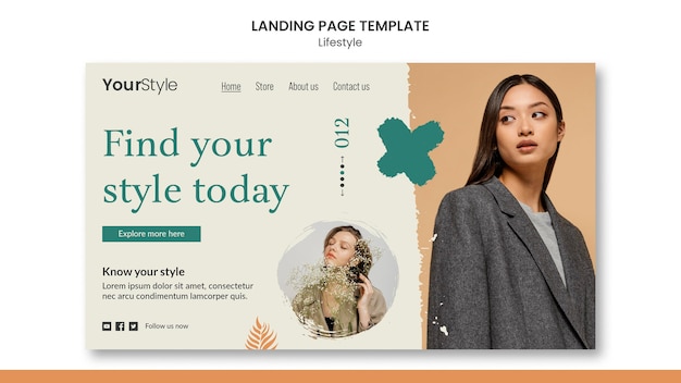 PSD gratuit modèle de page de destination pour un style de vie personnel