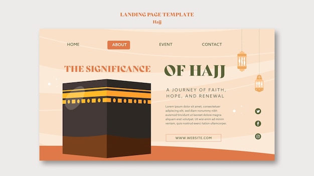 Modèle De Page De Destination De La Saison Du Hajj