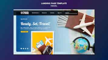 PSD gratuit modèle de page de destination de voyage