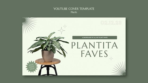 PSD gratuit modèle de plantes design plat