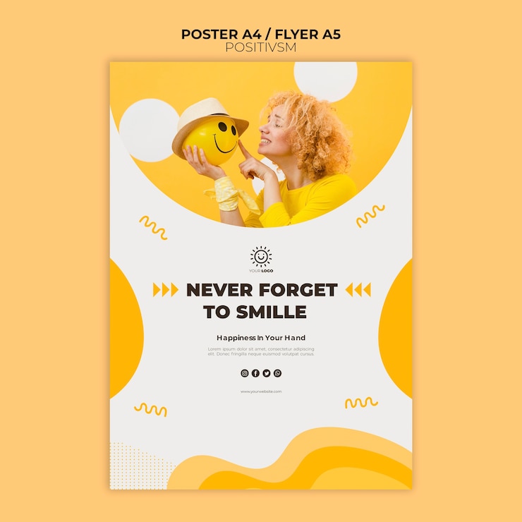 PSD gratuit modèle de positivisme pour le concept de l'affiche