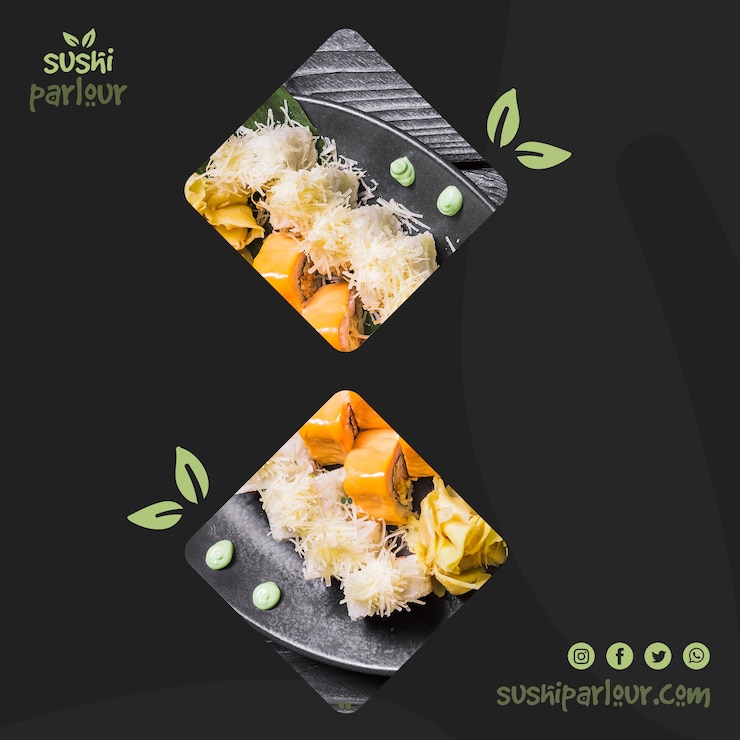 PSD gratuit modèle de poteau carré pour restaurant japonais