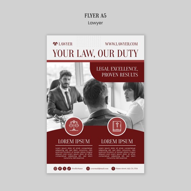 Modèle de profession d'avocat