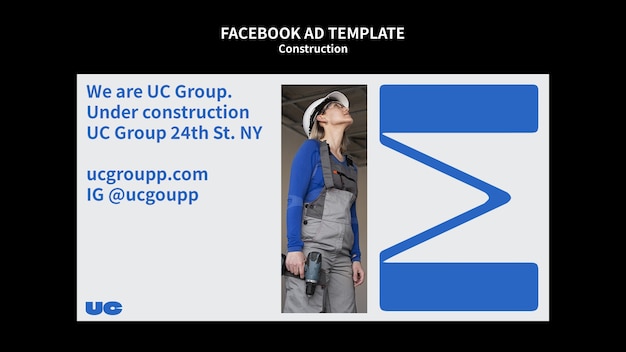 PSD gratuit modèle de projet de construction sur facebook