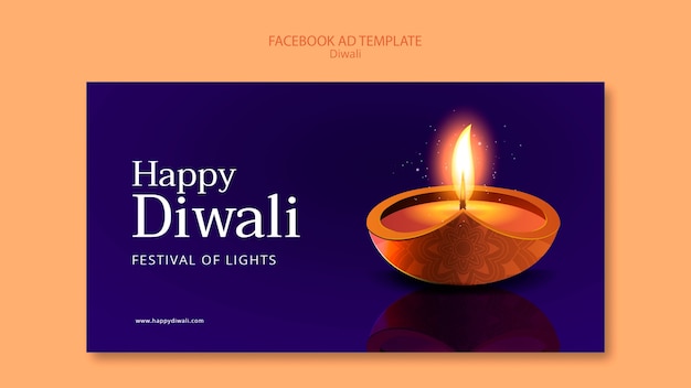 PSD gratuit modèle de promotion de médias sociaux de célébration de diwali