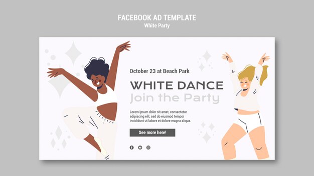 Modèle de promotion des médias sociaux du parti blanc