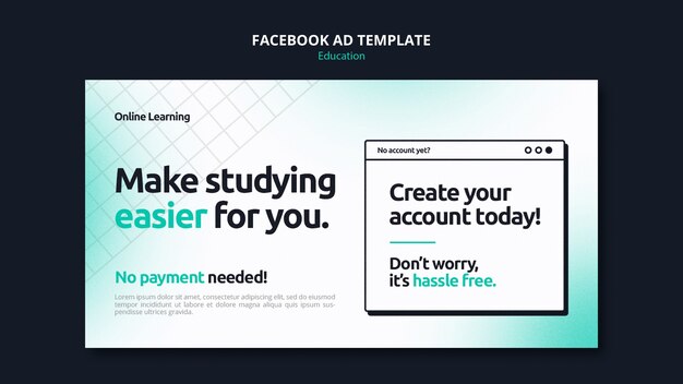 Modèle de promotion des médias sociaux de l'école en ligne