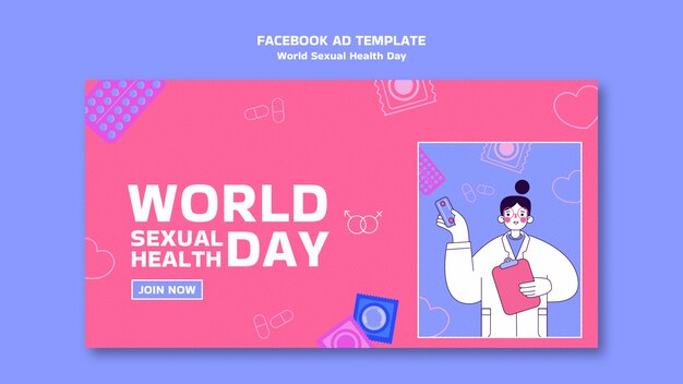 Modèle de promotion des médias sociaux de la journée mondiale de la santé sexuelle