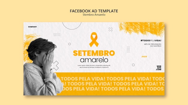 Modèle de promotion des médias sociaux pour la campagne de sensibilisation à la prévention du suicide au Brésil
