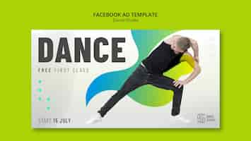 PSD gratuit modèle de promotion de médias sociaux pour les cours de studio de danse