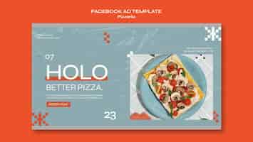 PSD gratuit modèle de promotion de médias sociaux pour une pizzeria italienne