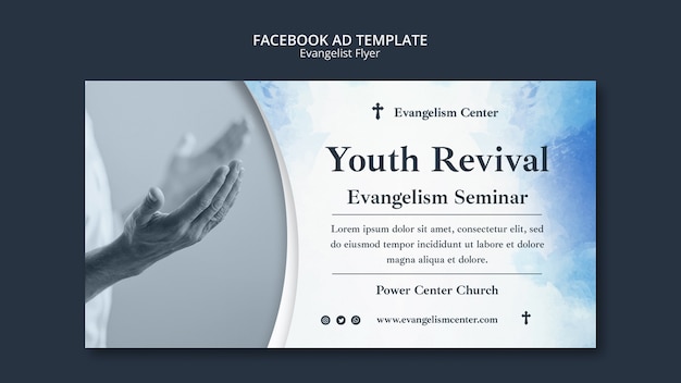 PSD gratuit modèle de promotion de médias sociaux pour la religion et la spiritualité évangéliste