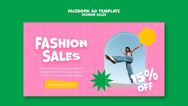 Modèle de promotion de médias sociaux de vente de mode