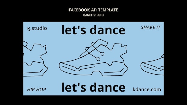 PSD gratuit modèle de promotion sur les réseaux sociaux pour les cours de studio de danse