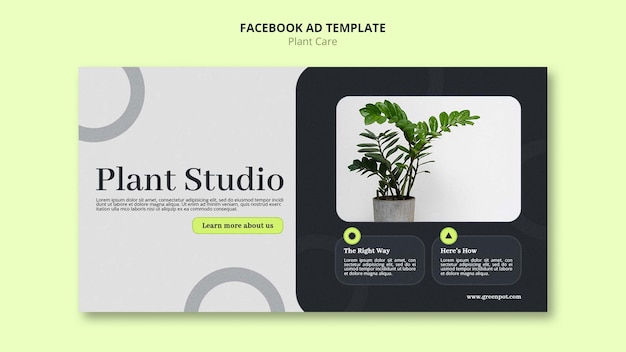 PSD gratuit modèle de promotion sur les réseaux sociaux pour l'entretien des plantes
