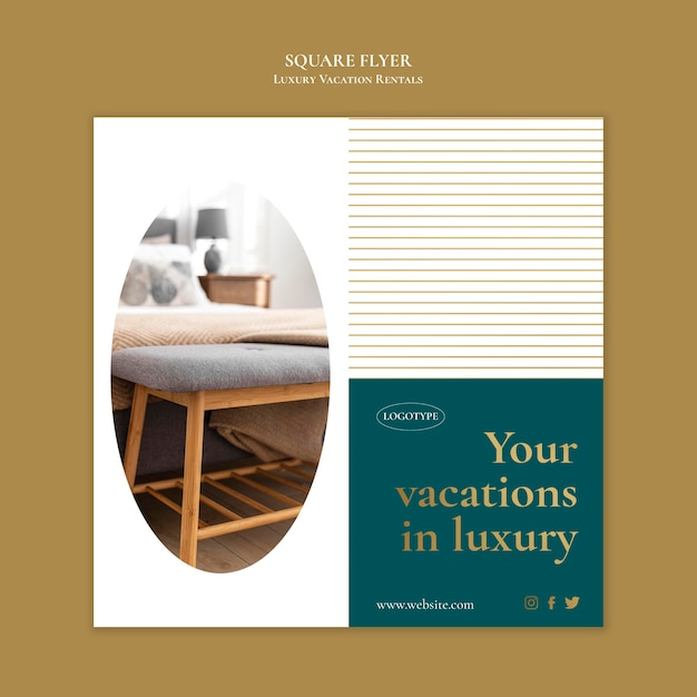 Modèle de prospectus de location de vacances de luxe