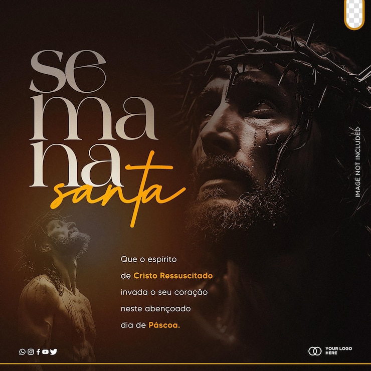 PSD gratuit modèle psd modifiable pâques de la semaine sainte au brésil pâques