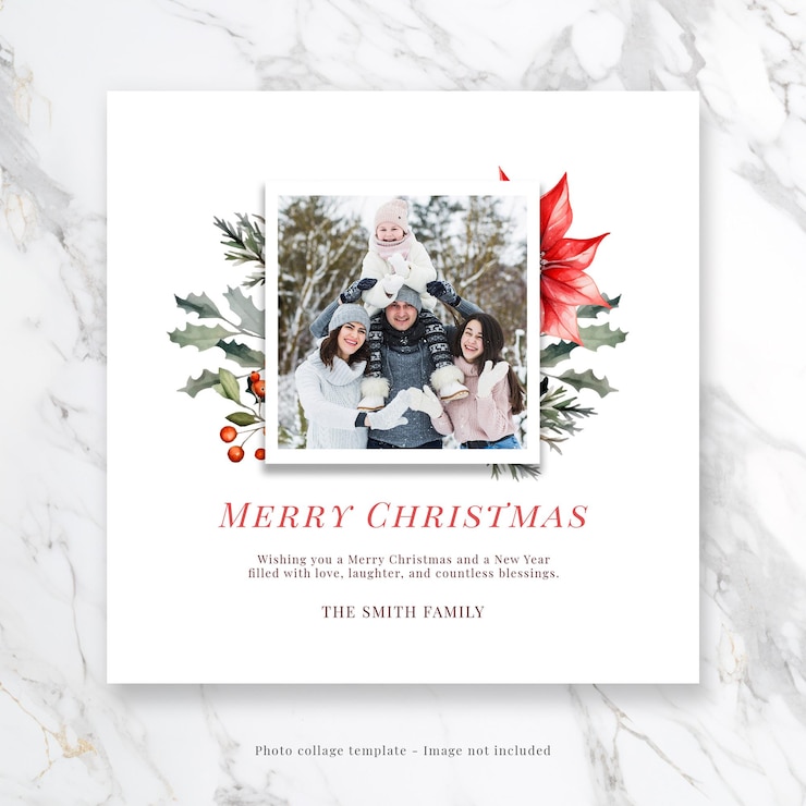 PSD gratuit un modèle psd pour une carte de noël